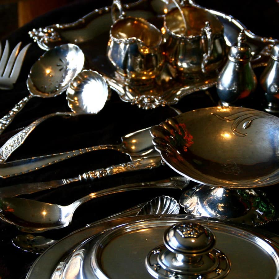 Elmwood Serving Fork and Spoon Duo